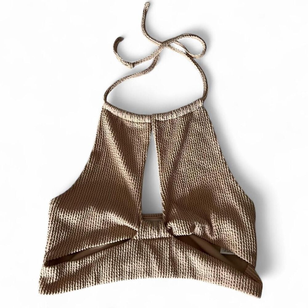 Supre Women's Tan and Brown Crop-top